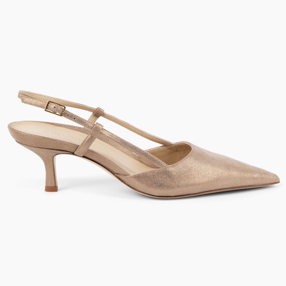 Sling Fling High in Gold Dust – Luxury Slingback Heels, New in Box - Picture 1 of 4